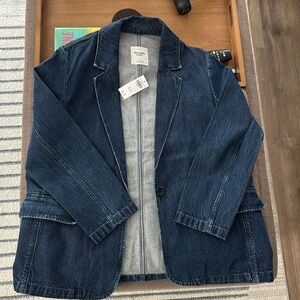 Abercrombie & Fitch Denim Blazer Modern Tailored Fit